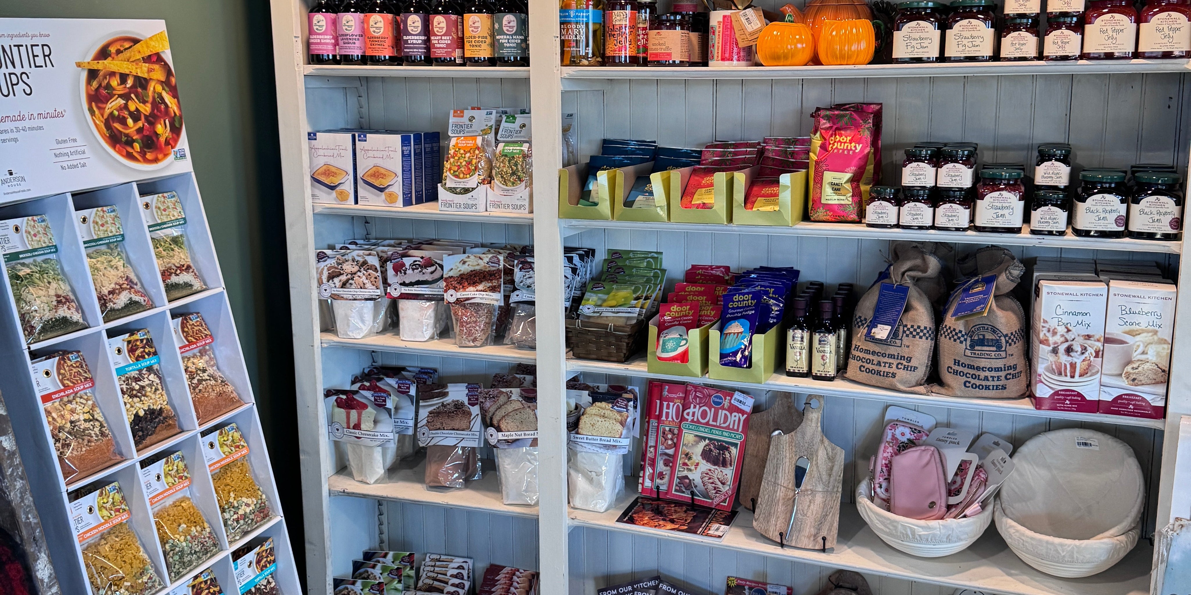 Gourmet food, drink and candy selection at Jackson Square Collective in La Grange Park, IL