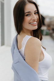 Reversible Lace Inset Top - Plus Size Available