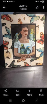 Framed Frida Butterflys 5x7"