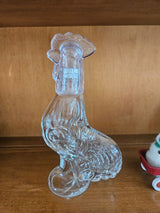 Vintage Glass Rooster Decanter