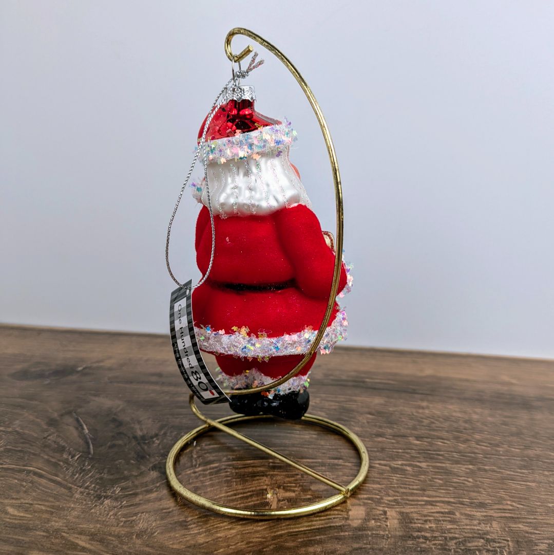 5.5” Glass Santa Ornaments