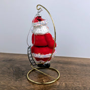 5.5” Glass Santa Ornaments