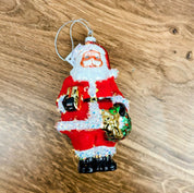 5.5” Glass Santa Ornaments