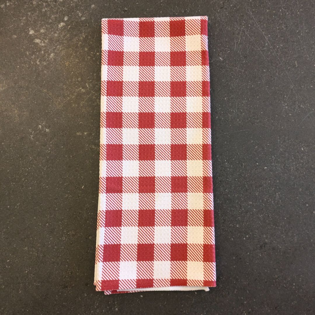 Red Gingham Tea Towel 18" x 30" | Geometry