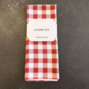 Red Gingham Tea Towel 18" x 30" | Geometry