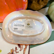 Long Lustrous Orange Pumpkin Ceramic Plate