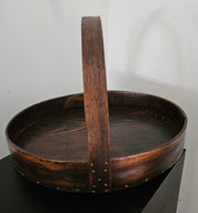 Wooden Oval Shaker Basket Signed by Jack L. Johnson