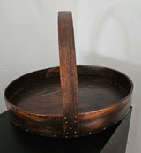 Wooden Oval Shaker Basket Signed by Jack L. Johnson