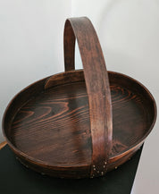 Wooden Oval Shaker Basket Signed by Jack L. Johnson