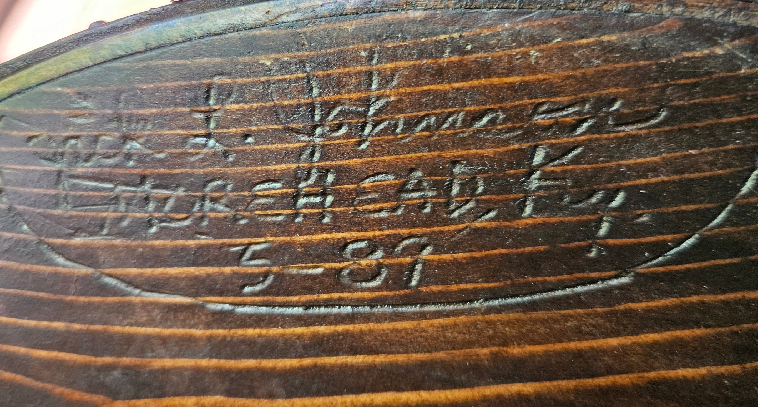 Wooden Oval Shaker Basket Signed by Jack L. Johnson