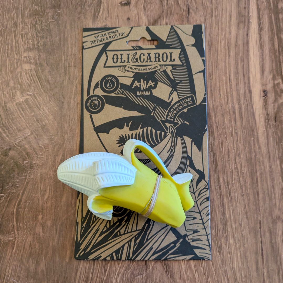 Ana Banana Rubber Teether by Oli & Carol