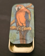 Vintage Parrot Metal Pill Box