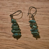 Turquoise Chip Dangle Earrings