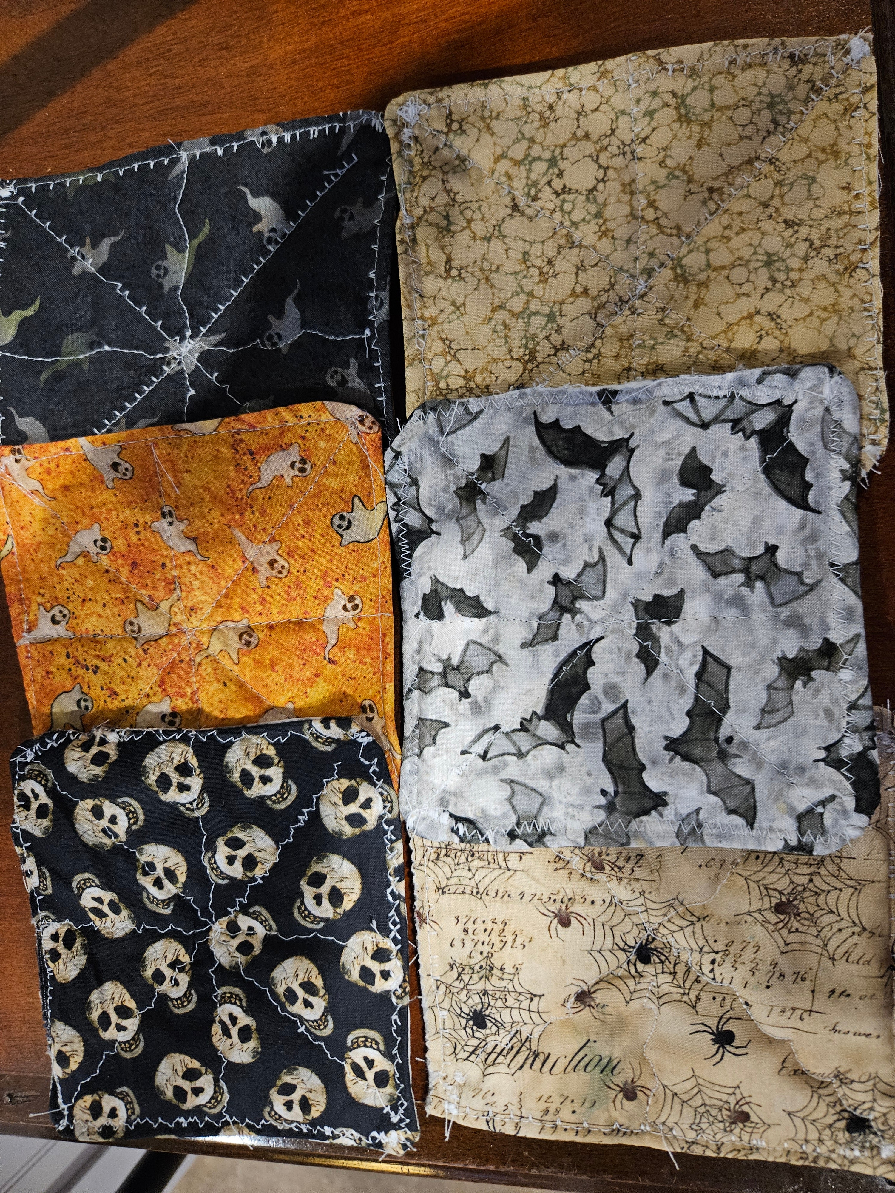 Handmade Quilted Halloween Coaster Set