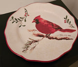 Better Homes & Garden Winter Forest Cardinal Plate