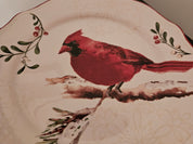 Better Homes & Garden Winter Forest Cardinal Plate