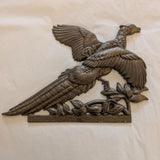 Vintage Metal Flying Pheasant Wall Plaque