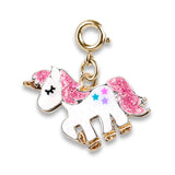 Gold Glitter Unicorn Charm - Charm It!