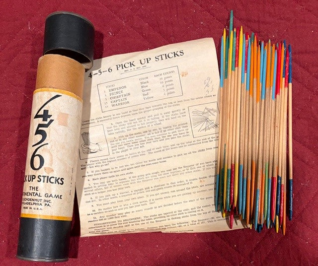 1940's 4 5 6 Pick-Up Sticks by O. Schoenhut