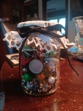 Vint Jar Broken Jewels