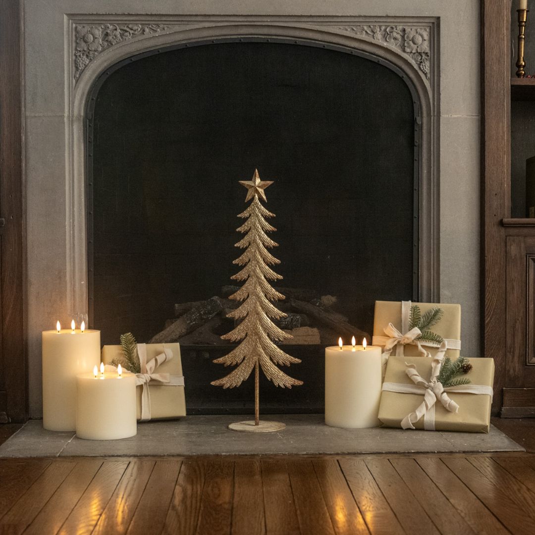 26.5" Gold Metal Tree with Star Topper