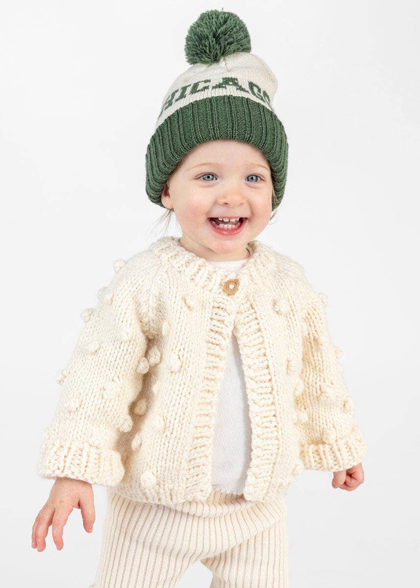 Little Chicago Classic Two-Tone Pom Beanie – Toddler