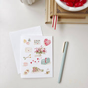 Whimsical Watercolor Valentines Day Greeting Cards