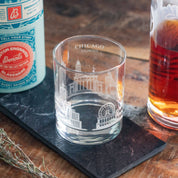 Chicago, Illinois City Skyline Engraved Glass Tumbler