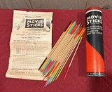 1937 Parker Brothers "Movie Sticks" game with instructions.