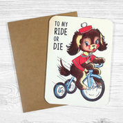 To My Ride or Die - Vintage Themed Best Friend Card