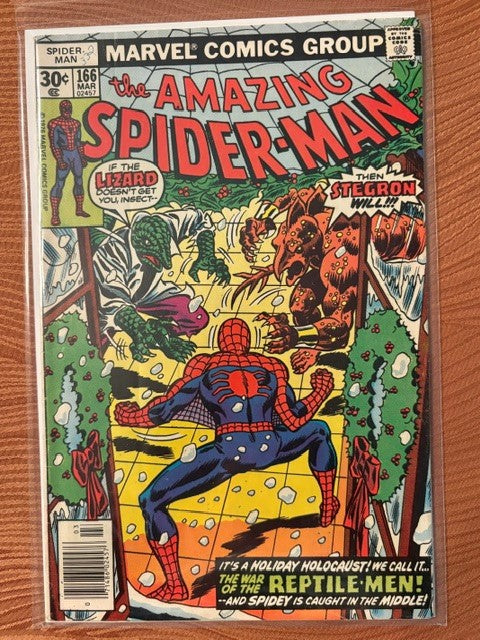 1977 MARVEL The Amazing Spider-Man #166 The War of the Reptile Men