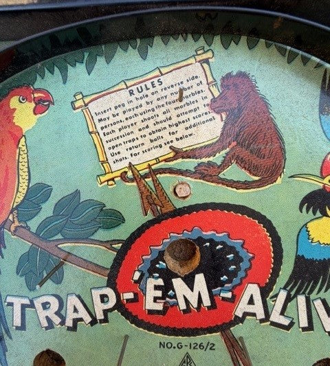 1936 "Trap-Em-Alive" No. G-126/2 Marble Game