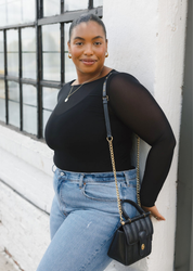 Second Skin Sheer Long Sleeve Mesh Top – Curvy