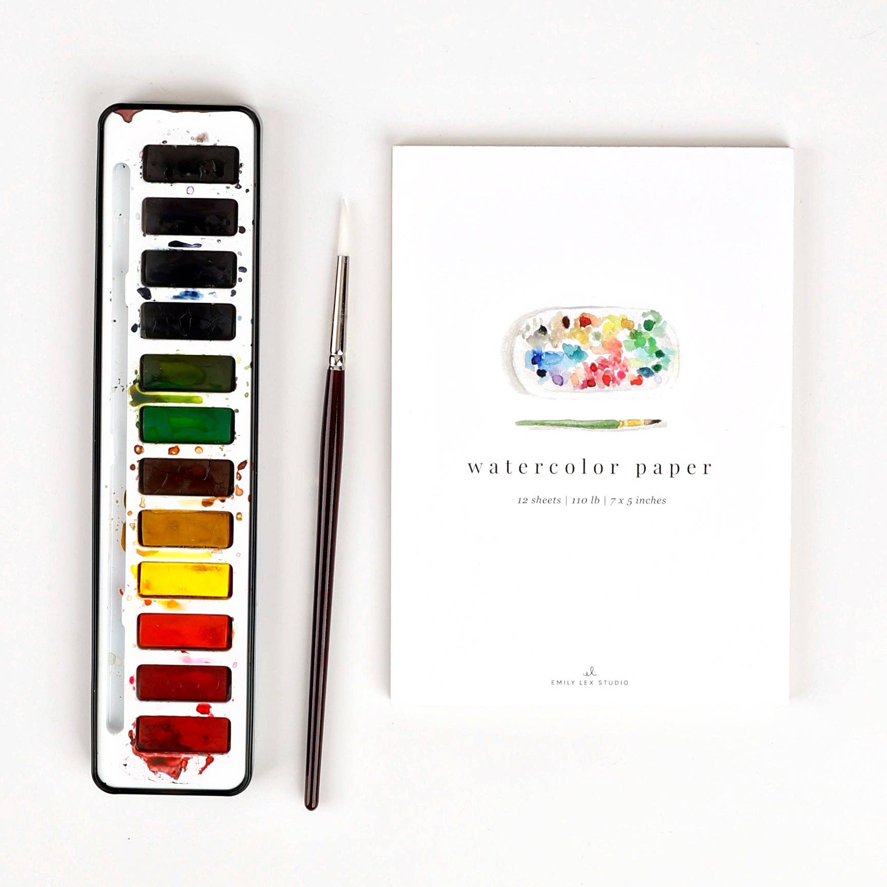 Notepad with 12 Sheets of Heavy Watercolor Paper | 8.5" x 11"