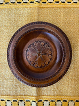 6.5" Hand-Carved Polish Folk Art Wooden Plate