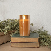 4" Champagne Glass 3D Flame Candle