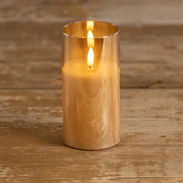 4" Champagne Glass 3D Flame Candle