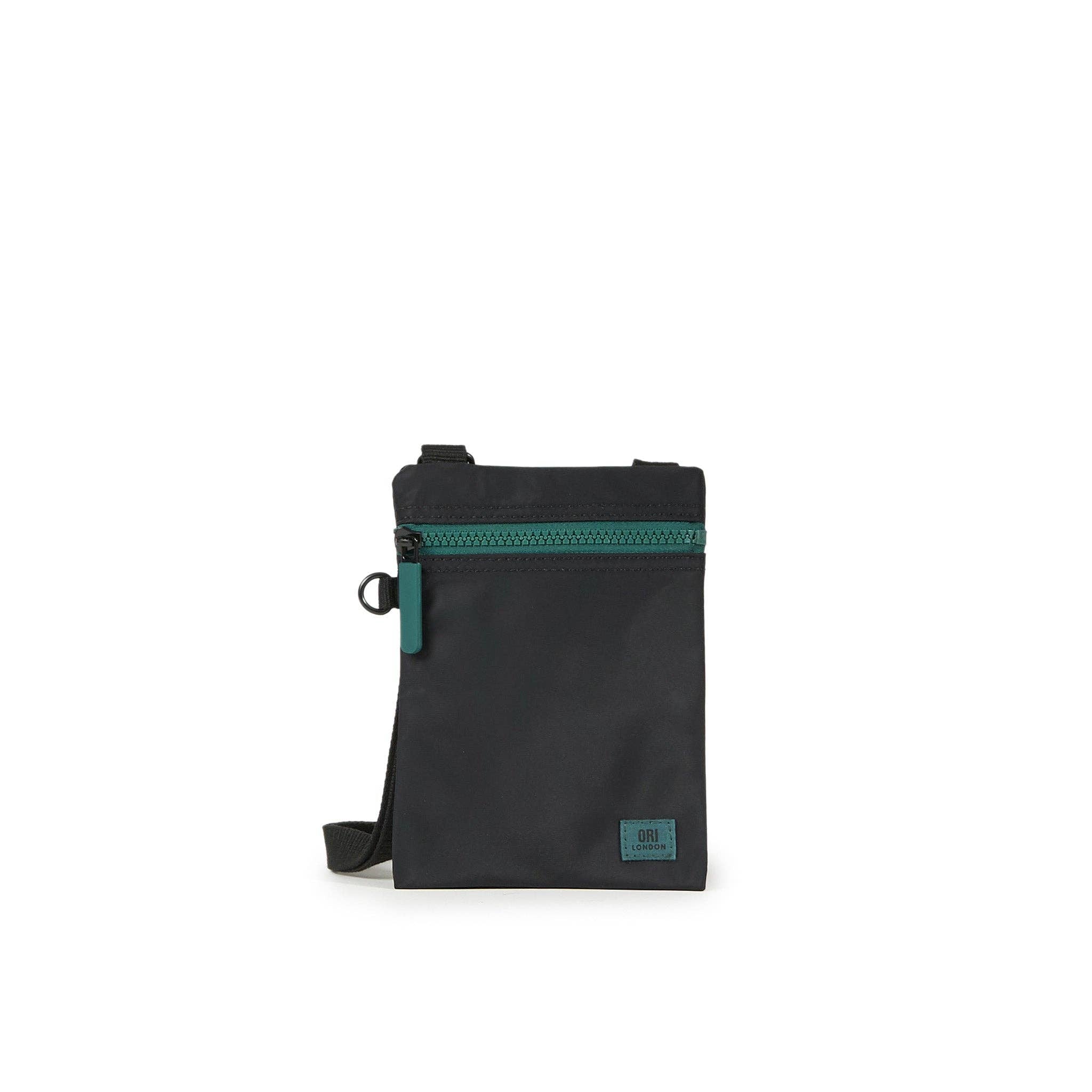 All Black Chelsea Pocket Sling in Teal Nylon