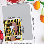 Picasso Sculpture, Chicago, Greeting Card