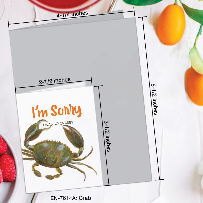 I'm Sorry I was So Crabby Greeting Card