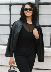 Second Skin Sheer Long Sleeve Mesh Top – Curvy