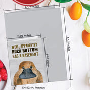 Rock Bottom has a Basement Greeting Card