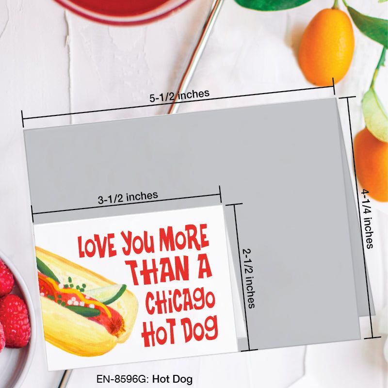 Love You More than a Chicago Hot Dog Greeting Card