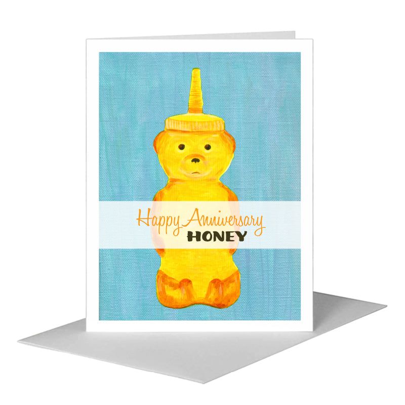 Happy Anniversary Honey Bear Greeting Card