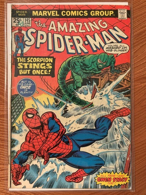 1975 MARVEL The Amazing Spider-Man #145 (Marvel Value Stamp has been cut out)