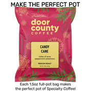 Candy Cane Java Holiday Flavored Coffee – 1.5 oz Full Pot Bag | Door County Coffee