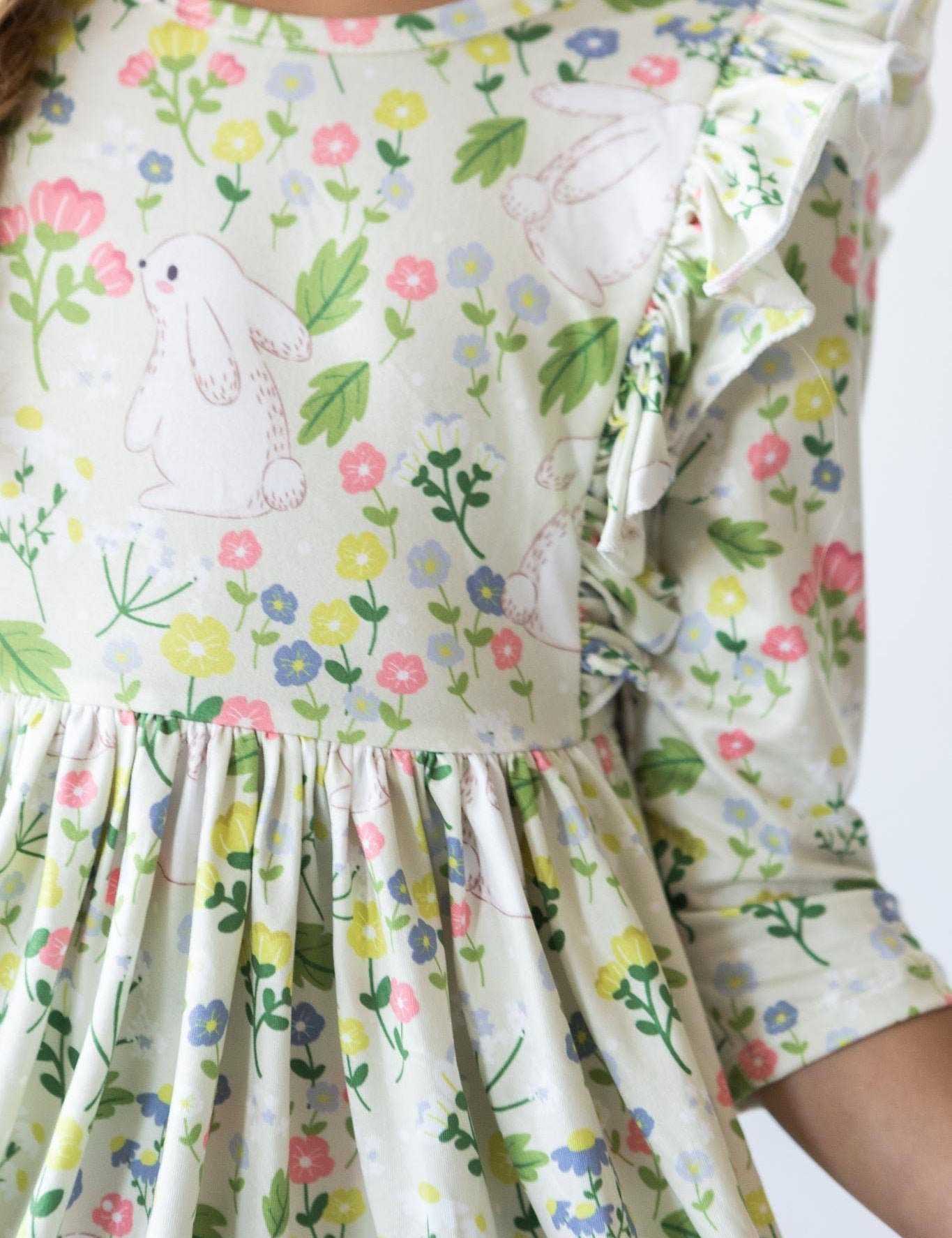 4 sleeve ruffle twirl dress from JSQ Mercantile – a women’s boutique and gift shop in La Grange, IL.