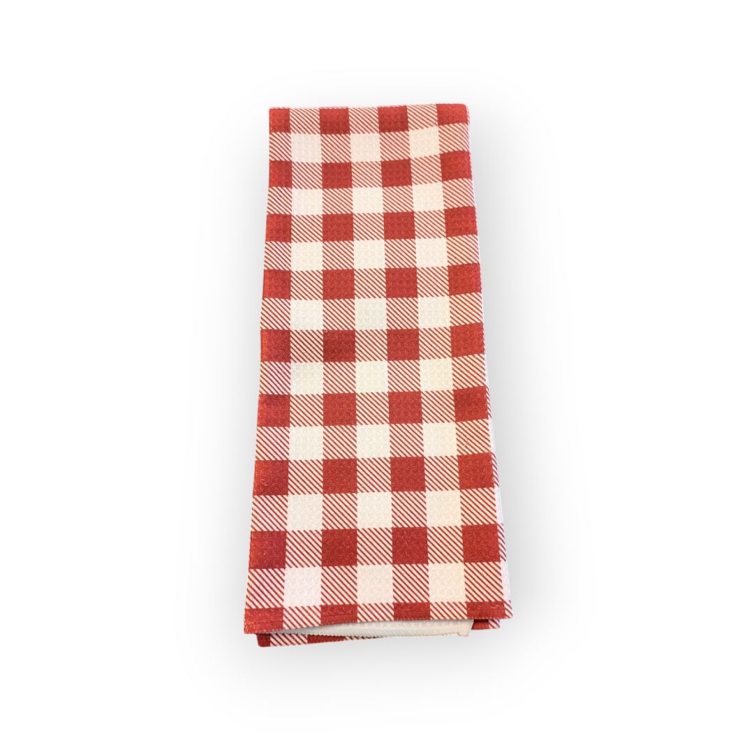 Red Gingham Tea Towel 18" x 30" | Geometry