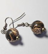 Animal Print Round Earrings
