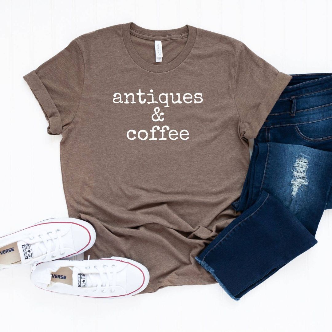 Antiques & Coffee Brown Short Sleeve T Shirt - L